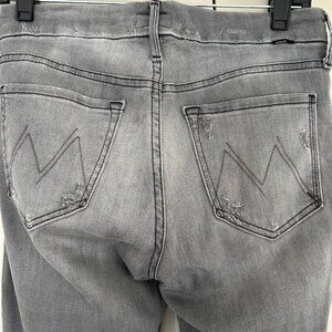 Mother Looker Ankle Fray Stretch Jeans